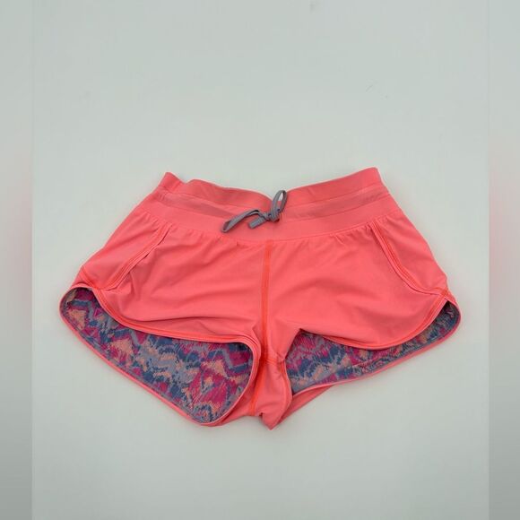 Ivivva by Lululemon Girls Blue Patterned Running Shorts Size 14 - Picture 5 of 8